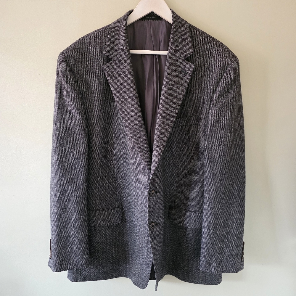 Lauren Ralph Lauren 48R Classic Tweed Wool Blazer Old Money Executive Academia